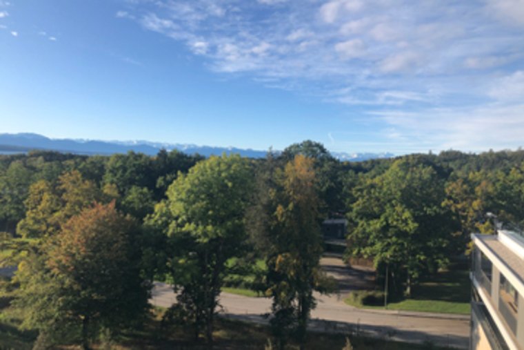 Ausblick vom Benedictus Krankenhaus Feldafing