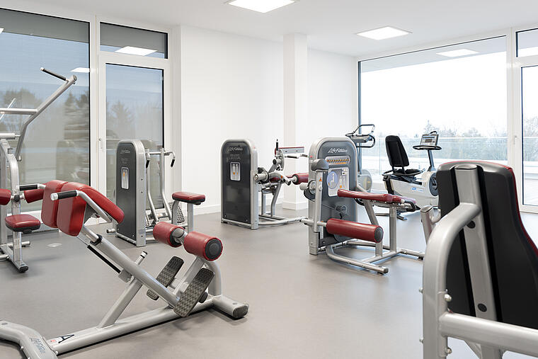 Luxussuiten Fitnessbereich